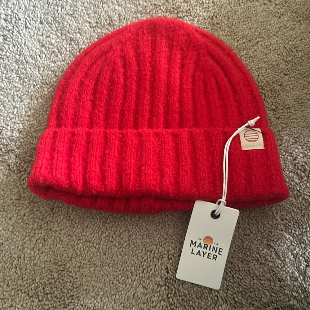 Marine Layer Stutter Beanie Red